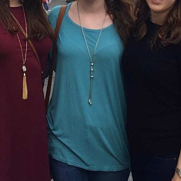 Piko flowy top, seafoam green color, size small - Picture 6 of 6